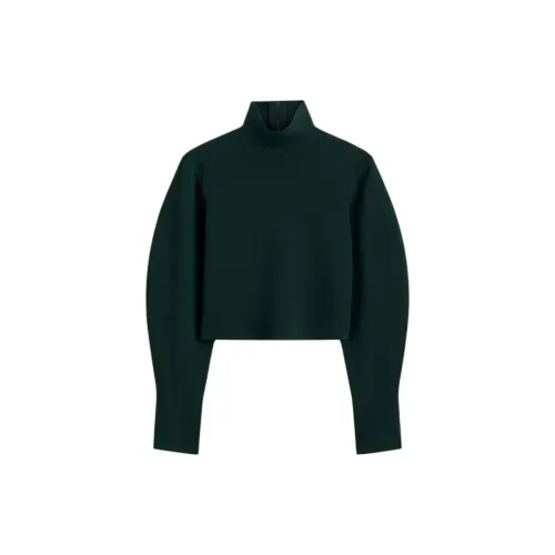 SCANLAN THEODORE Crepe KNIT COCOON Рукав Свитер Трикотаж Женский Темно-зеленый Темно-зеленый