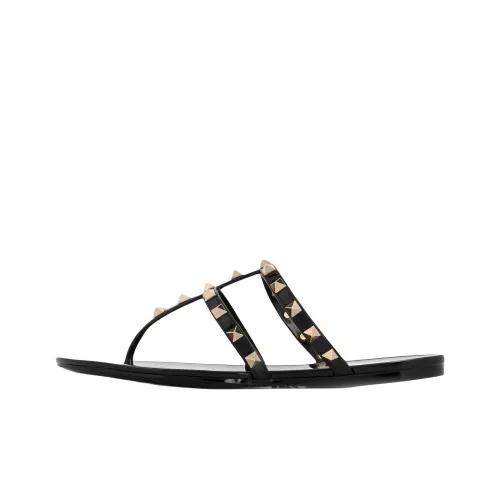 Valentino Rockstud Шлепанцы Женские Черные