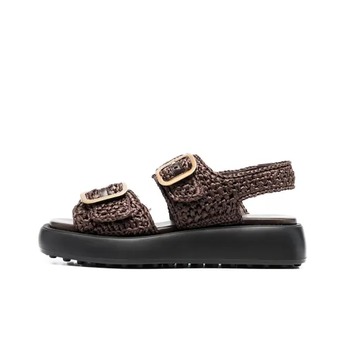 TOD'S One Ремешок Сандалии Женские Коричневый Черный