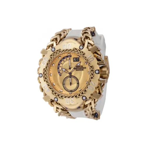 INVICTA Кварцевый механизм Мужские часы 58,3 мм Золото