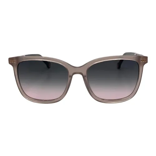 CarolinaHerrera Металл Ацетат Бабочка Солнцезащитные очки Женские Телесный Зеленый