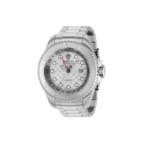 INVICTA Мужские часы Кварцевый механизм Ремешок из нержавеющей стали 52 мм Серебристый циферблат