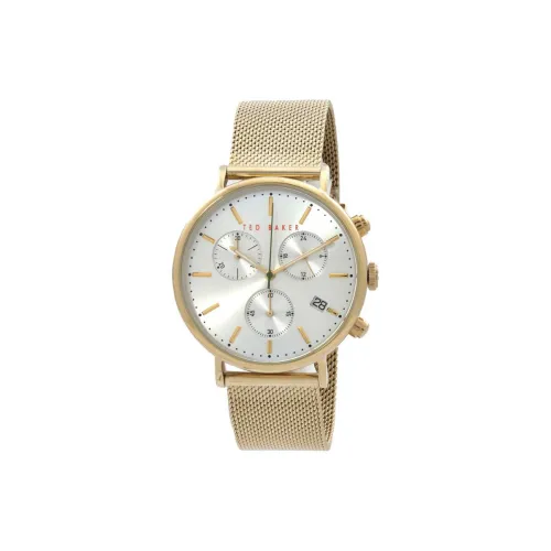 TED Baker Mimosaa Collection Мужские часы Кварцевый механизм Ремешок из нержавеющей стали 41 мм Белый циферблат