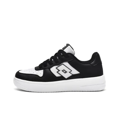 LOTTO Slip-resistant Abrasion-resistant Low-top Skateboard Shoes Women's Black White Лотто Слип-резистентные Износостойкие Низкие Кроссовки для скейтбординга Женские Черный Белый