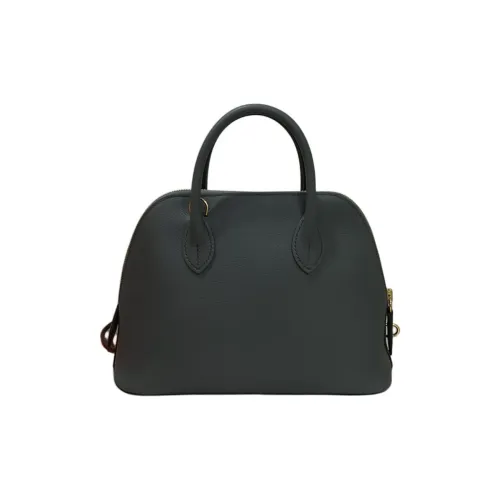 HERMES Bolide Кожа Evercolor Bowling Bag Сумка через плечо Сумка для женщин 63 Vert Amande Абрикосовый зеленый