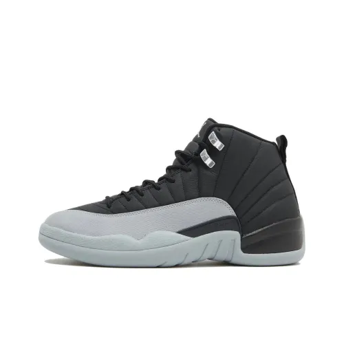 Jordan Air Jordan 12 Винтажные баскетбольные кроссовки, высокие, черные и серые, мужские