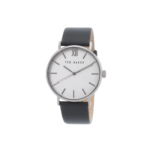 TED Baker Phylipa Collection Мужские часы Кварцевый механизм Кожаный ремешок 43 мм Белый циферблат