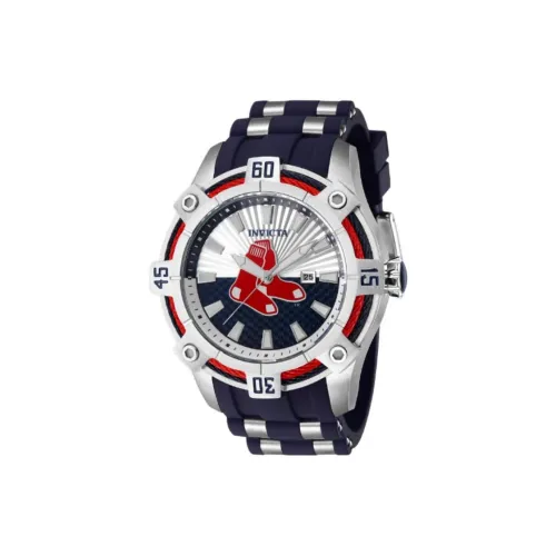 INVICTA Мужские часы Кварцевый механизм Силиконовый ремешок из нержавеющей стали 52 мм Серебристый циферблат