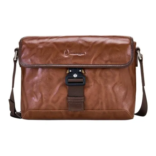 Hush Puppies Сумка через плечо из коровьей кожи средний размер мужская кофейного цвета