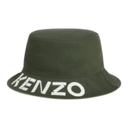 KENZO Cotton Bucket Hats Мужской Темно-хаки