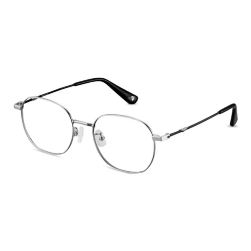 Police Пластиковая оправа Нержавеющая сталь β-титан Овал Оптические линзы VPLN95K Унисекс Ярко-серебристый