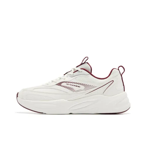 QIAODAN Slip-resistant Abrasion-resistant Low-top Беговые кроссовки Женские Белые