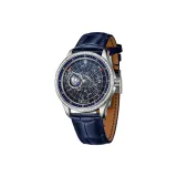 Серебряный корпус, синяя полоска