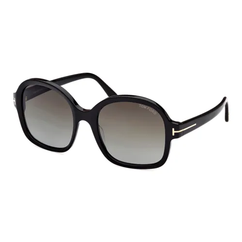 TOM FORD Пластик Бабочка Солнцезащитные очки Женские Черный