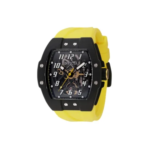 INVICTA Мужские часы Автоматический механический механизм Силиконовый ремешок 47 мм Черный циферблат