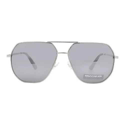 Skechers Металл Aviator Солнцезащитные очки Мужские Серые