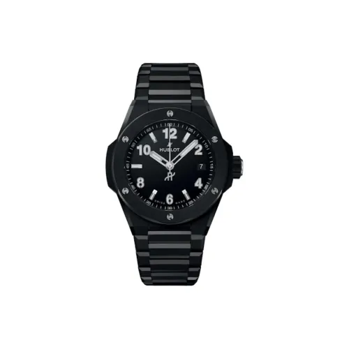 Hublot Big Bang Collection Автоматический Механический Механизм Унисекс Часы 38 мм Черный Циферблат Керамические Оправа Керамический Ремешок