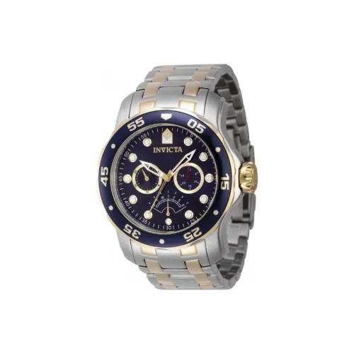 INVICTA Pro Diver Collection Мужские часы Кварцевый механизм Ремешок из нержавеющей стали 48 мм Синий циферблат