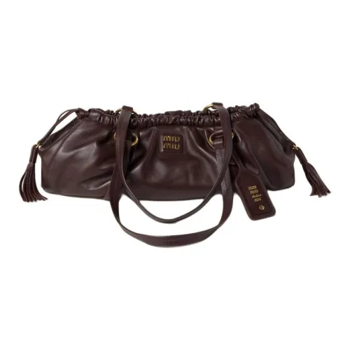 MIU MIU Напповая кожа сумка через плечо большая женская коричневая