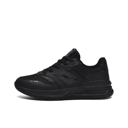 LOTTO Slip Anti-slip Abrasion Resistant Low Top Casual Men's Black LOTTO Slip Противоскользящий Износостойкий Низкий Топ Повседневный Мужской Черный