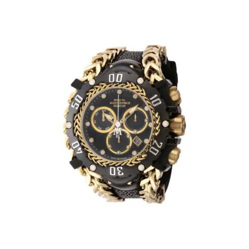 INVICTA Наручные часы Кварцевый механизм Силикон Нержавеющая сталь MANTA Ray Ремень 58,3 мм Черный циферблат Мужские часы