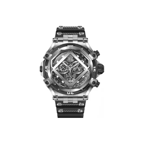 INVICTA Наручные часы Кварцевый механизм Силиконовый ремешок CABLE 55 мм Черный циферблат Мужские часы