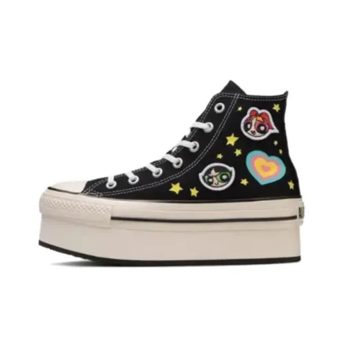 Суперкрошки x Converse Chuck Taylor All Star High Топ Кеды Женские Черный