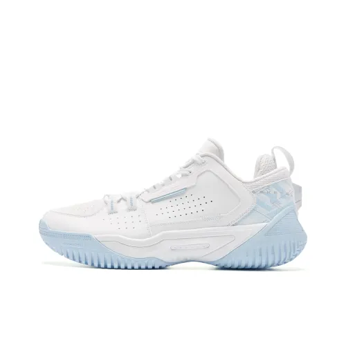 QIAODAN Баскетбольные кроссовки Low Top Jordan Белый Glacier Blue Мужской