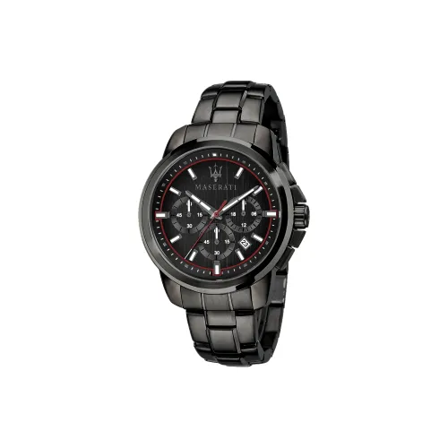 Maserati Success Collection Кварцевые Мужские Часы Металлический Ремешок 44 мм Черный Циферблат