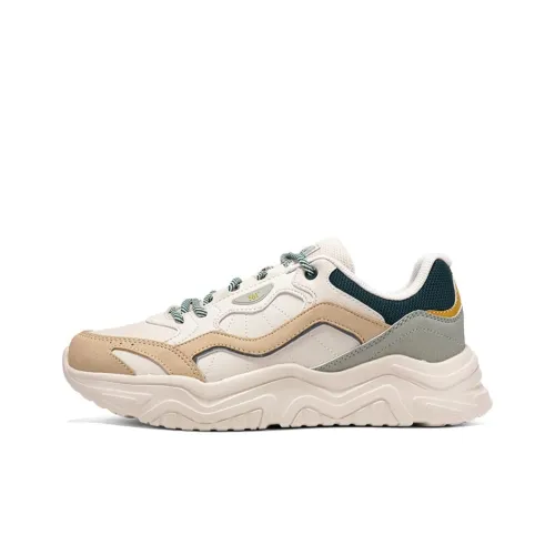 361° Устойчивый к истиранию противоскользящий низкий топ повседневная обувь мужская бежево-зеленый