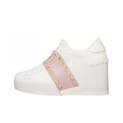 Valentino OPEN DISCO Клин-каблук Скейтборд Кроссовки Женские Белые