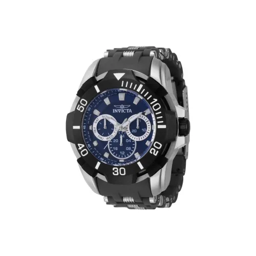 INVICTA Мужские часы Кварцевый механизм Нержавеющая сталь ПУ (полиуретан) Ремешок 45,9 мм Синий циферблат