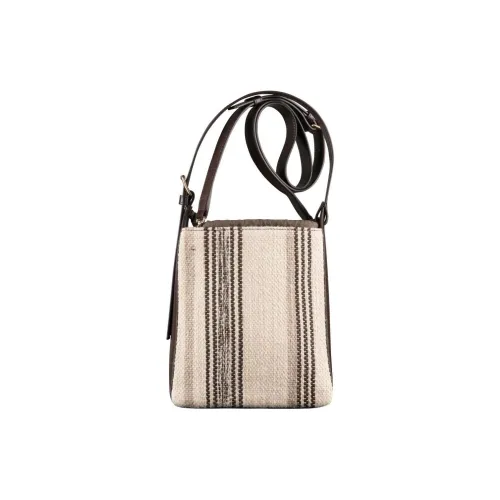 A.P.C Холст и кожа Сумка через плечо Сумка через плечо Маленькая женская Темный каштановый коричневый