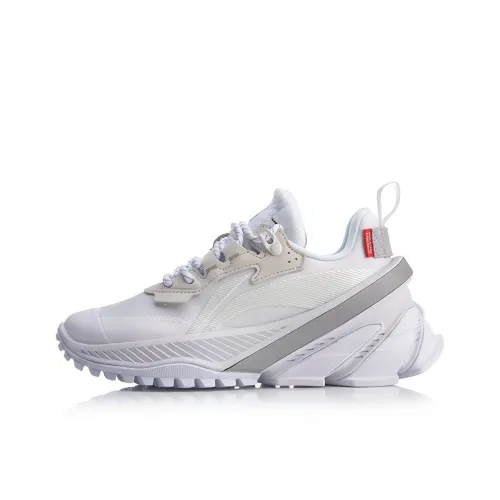 LiNing Амортизация Противоскользящие Легкие Низкие Беговые Кроссовки Женские Белые