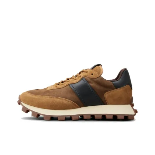 TOD'S Низкий топ Повседневная обувь Мужская Коричневый Черный