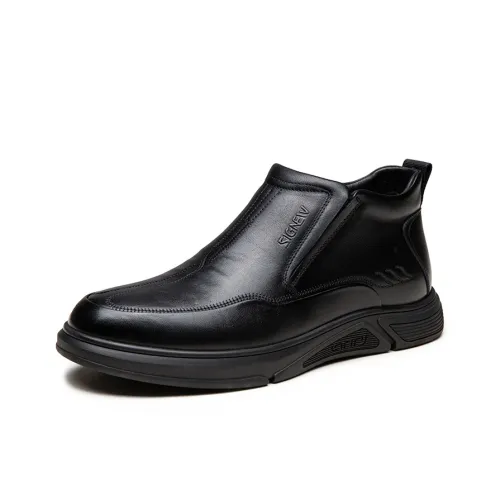 Cigna Мужские повседневные туфли High Top Черные Мужские