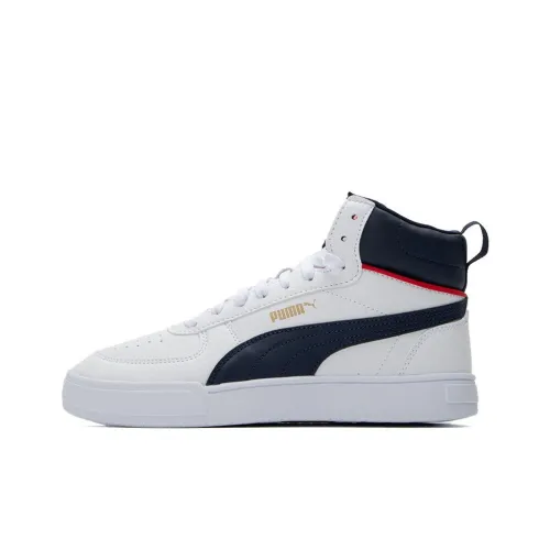 PUMA Caven MID High Топ Скейтборд Кроссовки Унисекс Белый Синий