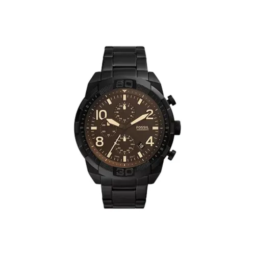 FOSSIL BRONSON Collection Кварцевые Мужские Часы Кварцевый Механизм Ремешок из Нержавеющей Стали 50 мм Черный Циферблат