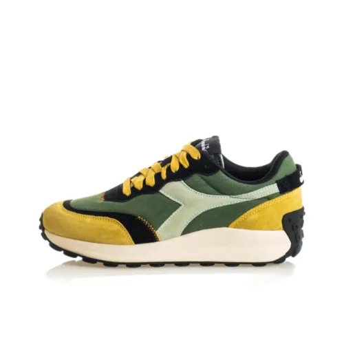 DIADORA Беговые кроссовки Низкие Топ Желтый Зеленый Мужской