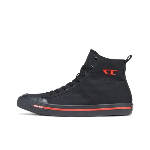 DIESEL High-Top Canvas Shoes Мужские Черные