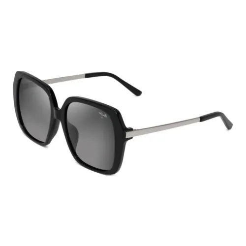 Maui Jim Ацетат Никель Медный Сплав Квадратные Солнцезащитные Очки Женские Черные