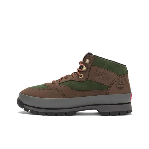 Timberland x VANS Half Cab MID Топ Альпинизм Обувь Унисекс Коричнево-зеленый
