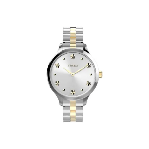 TIMEX Peyton Collection Женские часы Кварцевый механизм Ремешок из нержавеющей стали 36 мм Серебристый циферблат