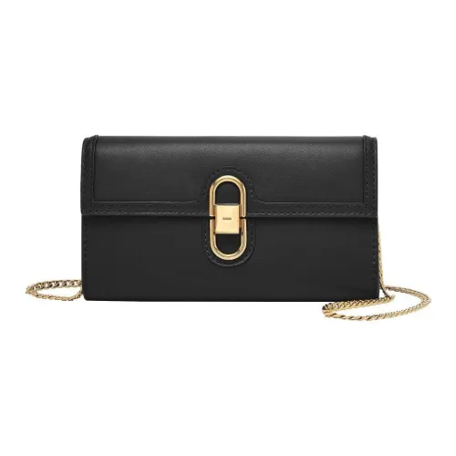 FOSSIL Кожа Сумка через плечо Сумка на плечо Стандартная Женская Черная