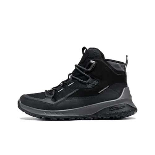 Ecco Otto Series Амортизация и Дышащий Высокий Топ Casual Мужской Черный