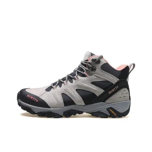 HUMTTO Амортизаторы Shock Slip-resistant Abrasion-resistant Высокий Топ Уличная обувь Женская Серый Розовый