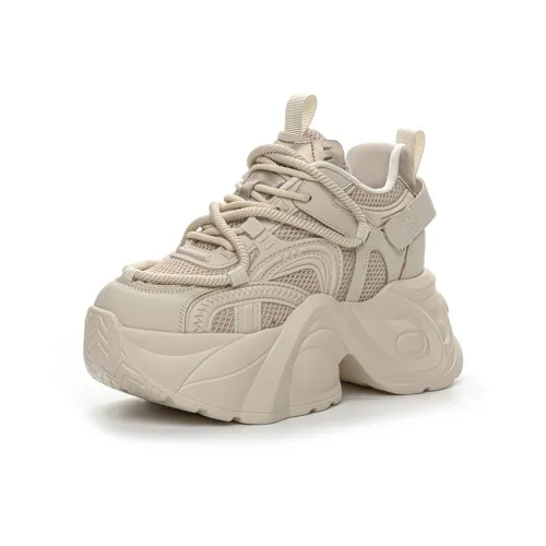 Стук для обуви Floral Language Дышащий Увеличение высоты Низкий Топ Толстая подошва Женская