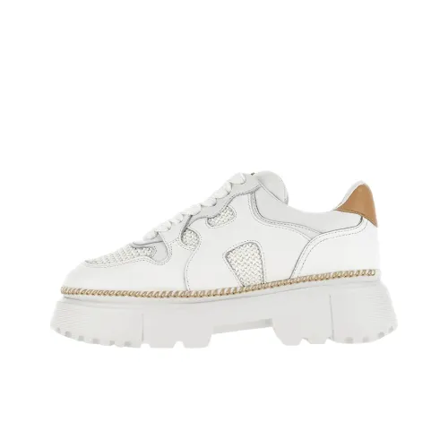 HOGAN H619 Низкий Топ Обувь на Платформе Женская Белая