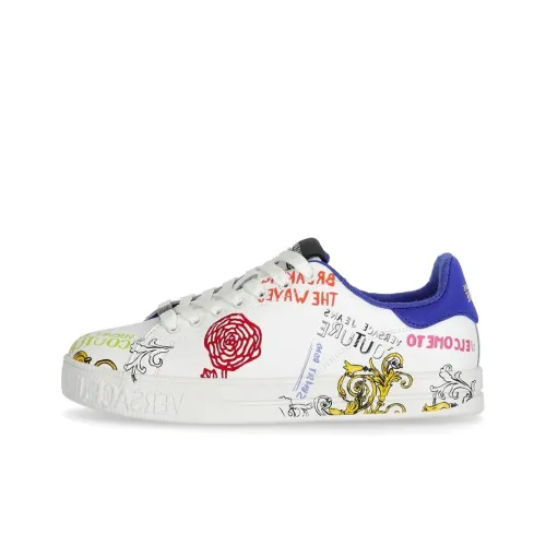 VERSACE JEANS Низкий Топ Стильный Скейтбординг Мужской Белый