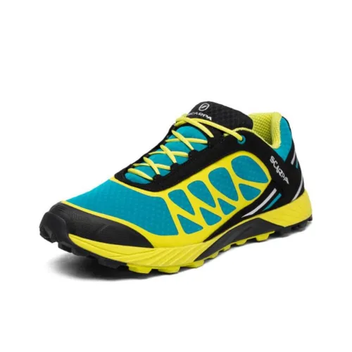 SCARPA ATOM Амортизаторы Slip-resistant устойчивые к истиранию Низкий топ Беговые кроссовки Мужские Синий Зеленый